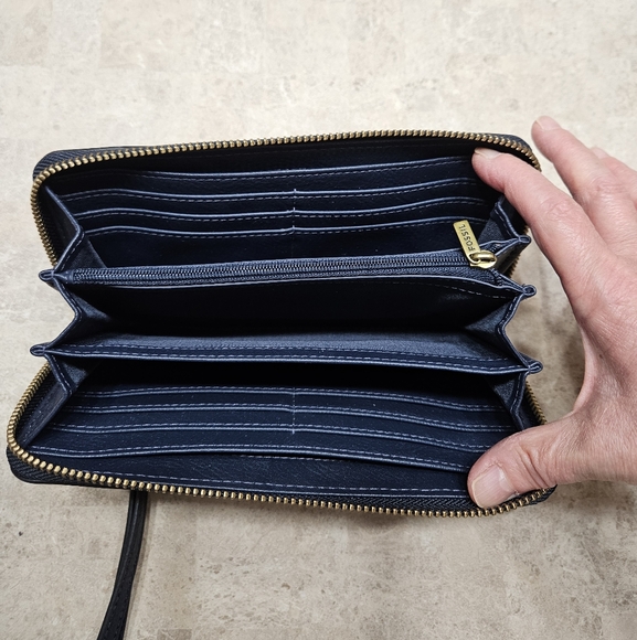 Fossil Multicolor Plaid Wallet with Wrist Strap - Picture 3 of 3